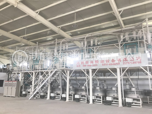 河南原陽20組石磨面粉機(jī)安裝案例